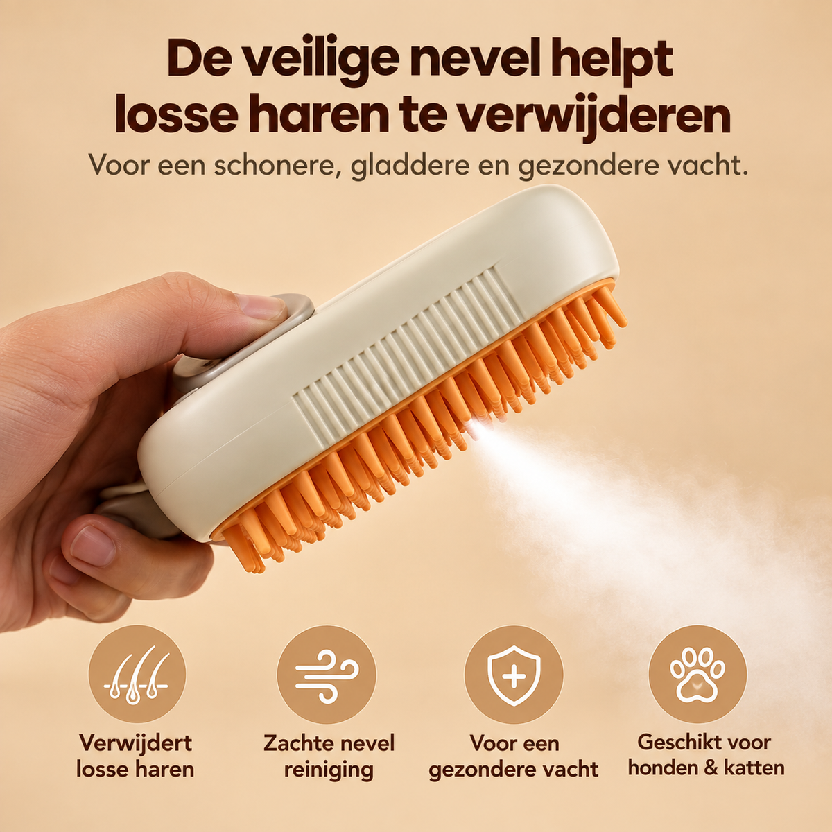 VachtCare™ | Elektrische Stoomborstel voor Honden & Katten