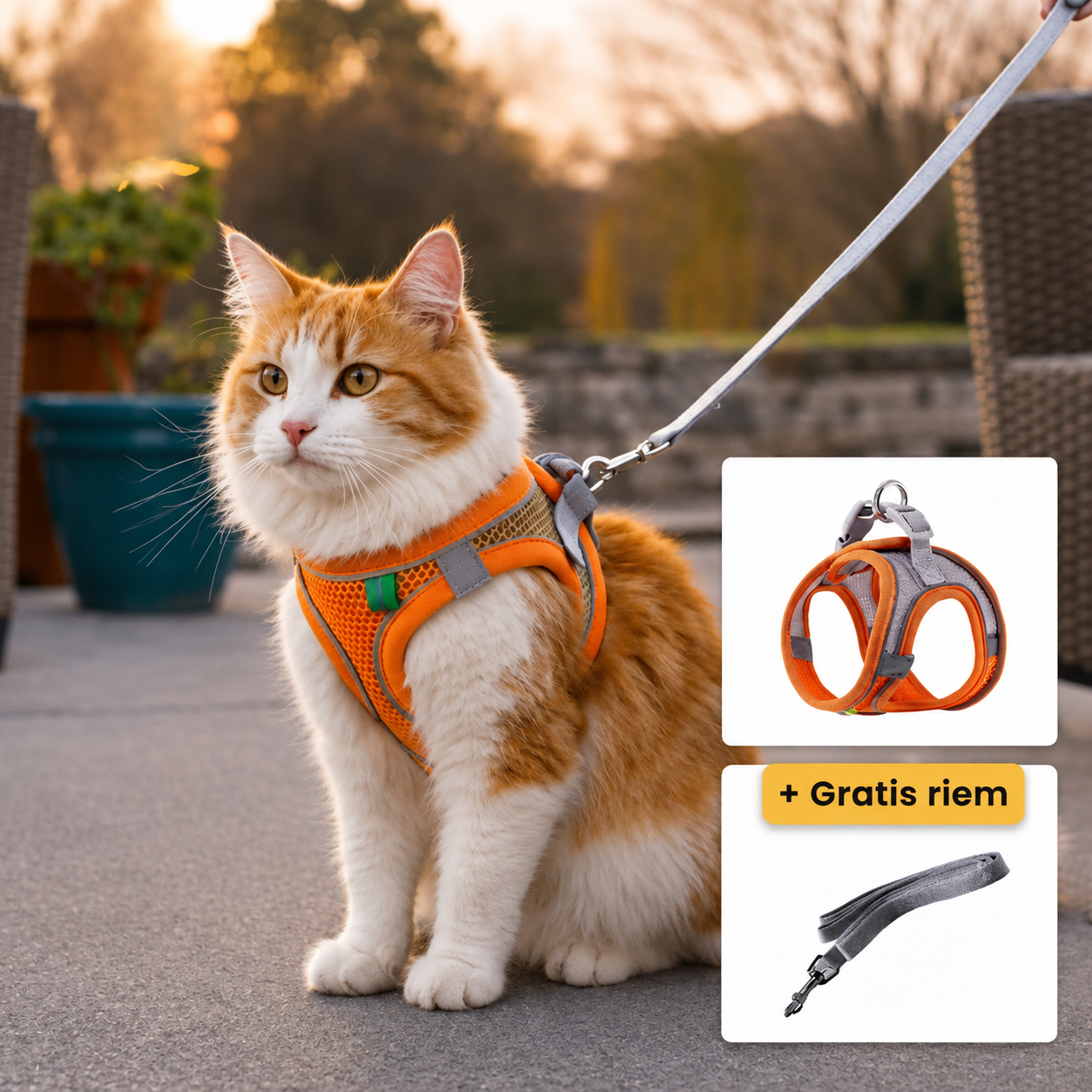 Dierenhome ™ Kattenharnas + gratis riem