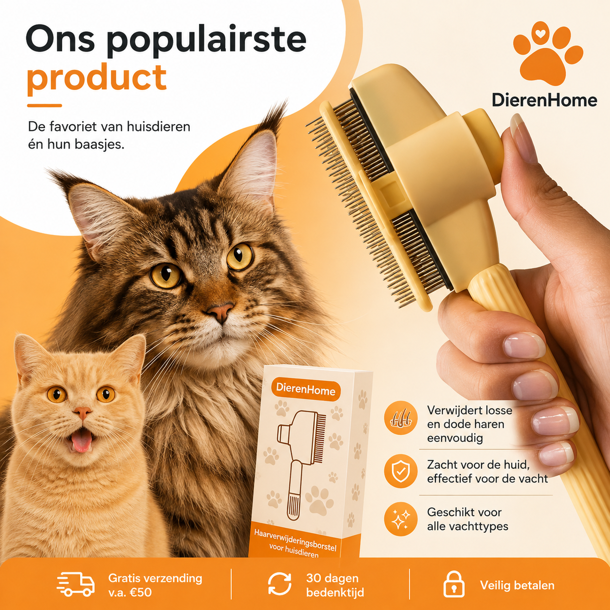 FurClean™ | Haarverwijderingsborstel voor Huisdieren