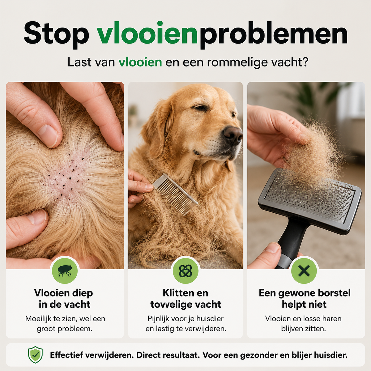 VlooienVanger Pro™ 2-in-1 Kam voor Vlooien & Teken