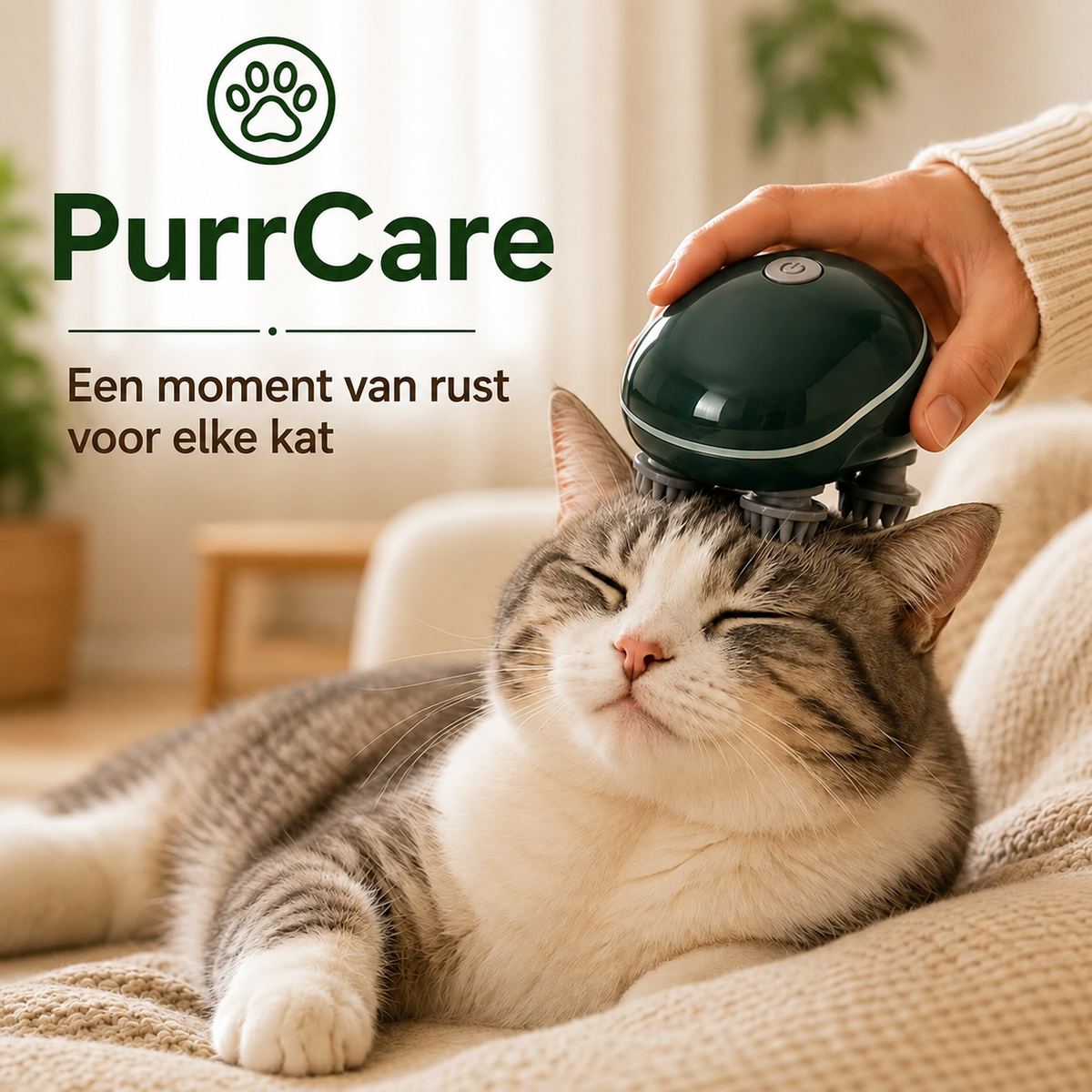 PurrCare™ | Handzame Elektrische Massageborstel voor Huisdieren