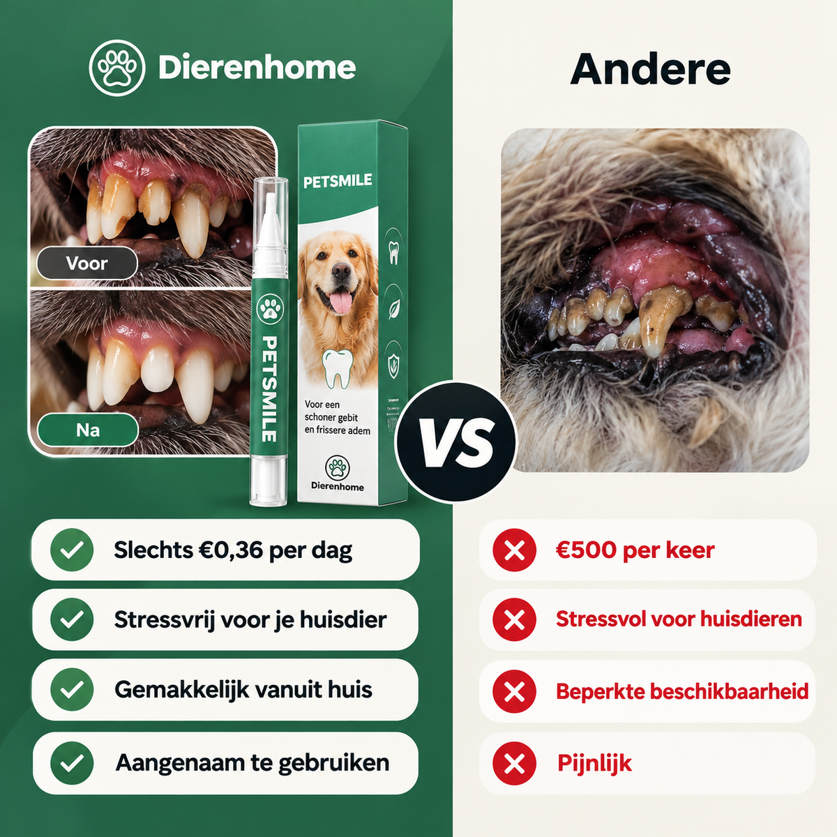 PetSmile™ | Zeg vaarwel tegen tandplak en een stinkende adem!