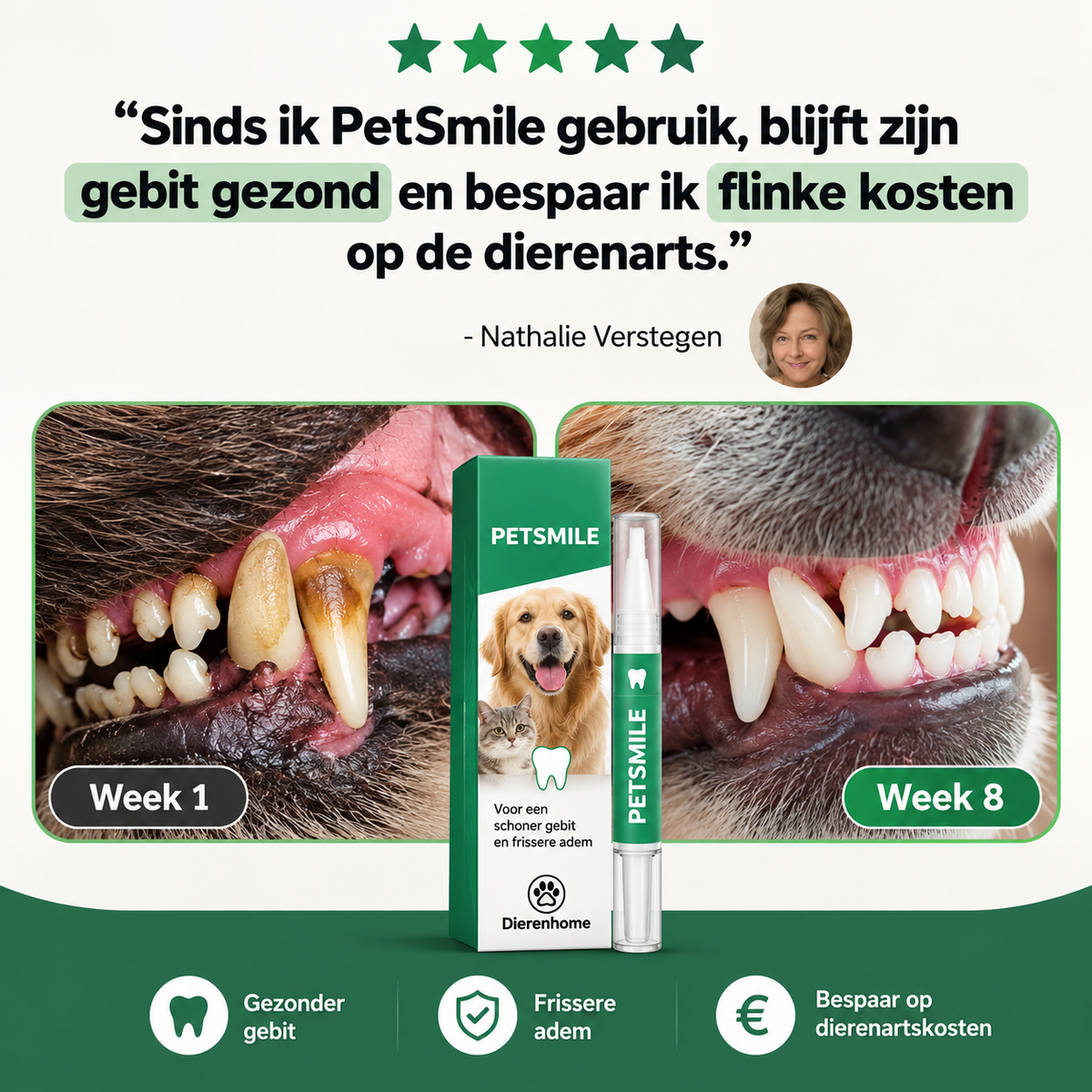 PetSmile™ | Zeg vaarwel tegen tandplak en een stinkende adem!