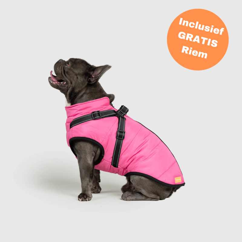 FluffyFit roze hondenjas