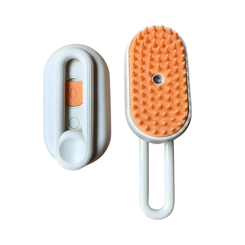 FurSpa stoomborstel met oranje borstelvlak