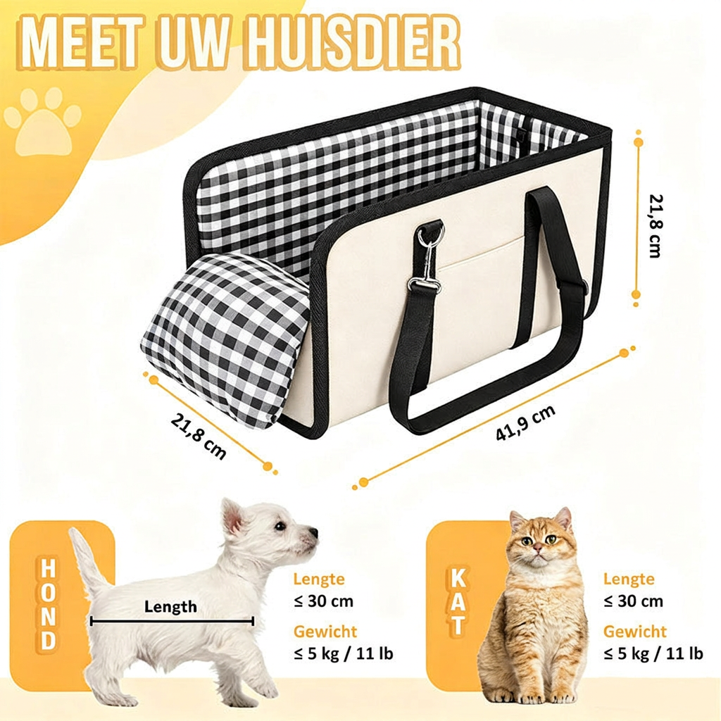 TravelNest™ | Comfortabele Autostoel voor Honden