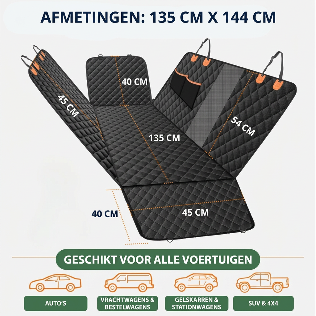 TravelPad™ – Beschermhoes Voor de Achterbank Voor Honden