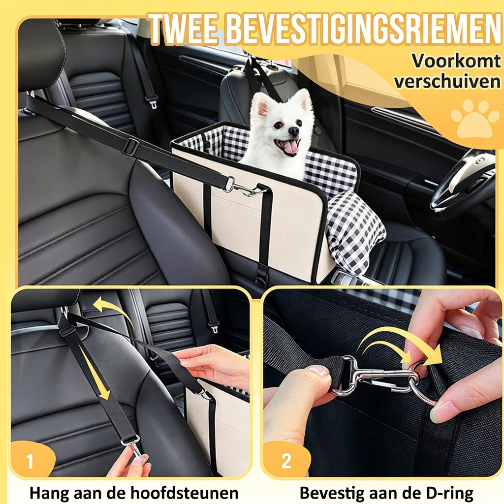 TravelNest™ | Comfortabele Autostoel voor Honden