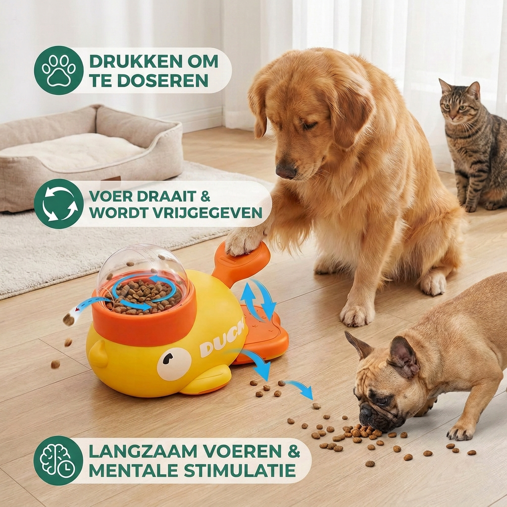SmartDuck™ | Interactieve Voerpuzzel voor Huisdieren