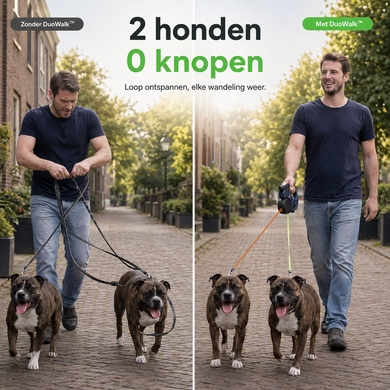 DuoWalk™  Wandel met twee honden vanuit één hand.