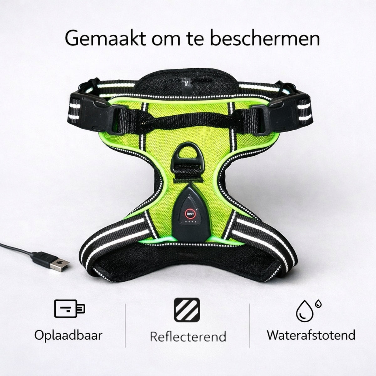 GlowPaw™ | Glow-in-the-dark Waterdicht Hondenharnas