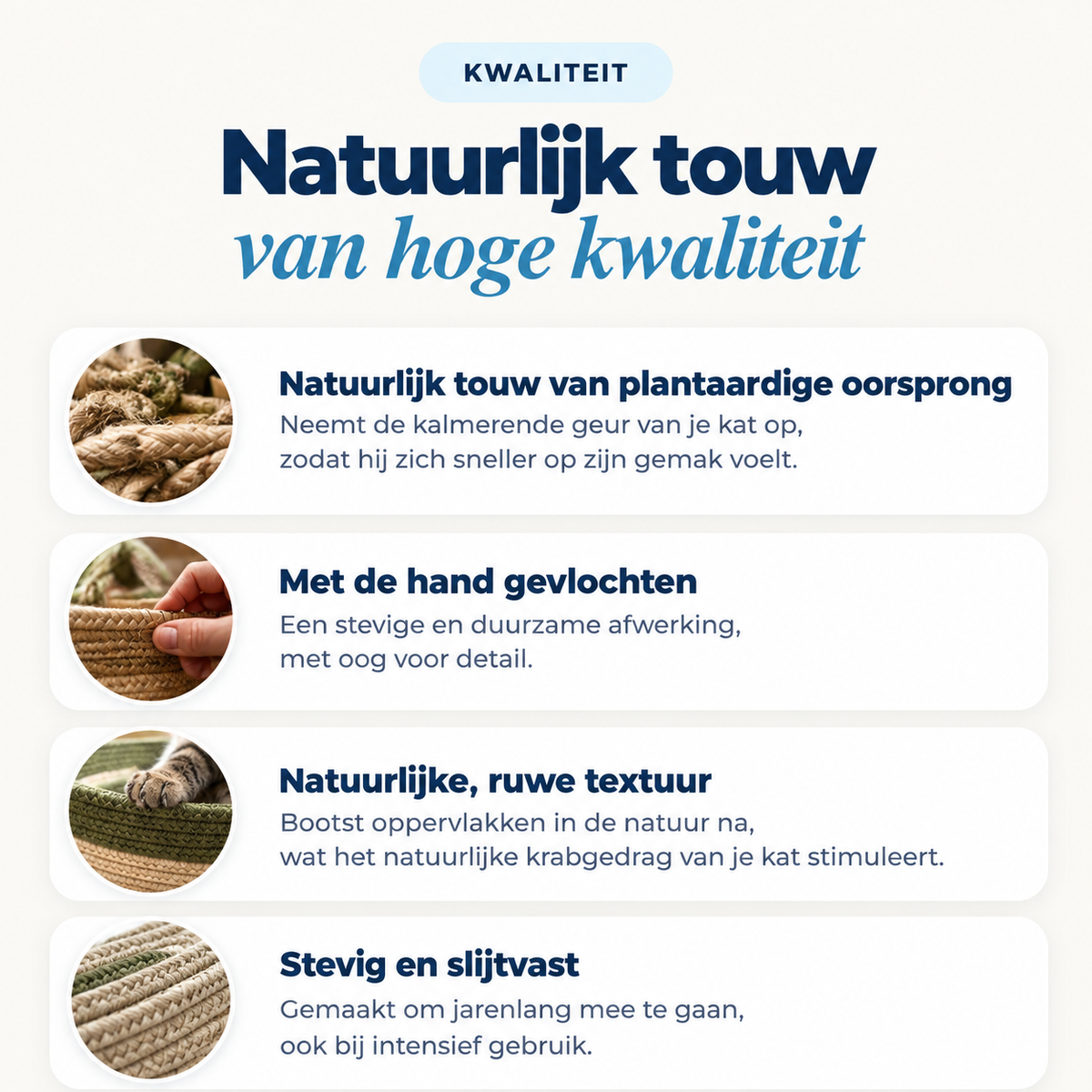 KattenNest™ – Natuurlijke Gevlochten Kattenmand