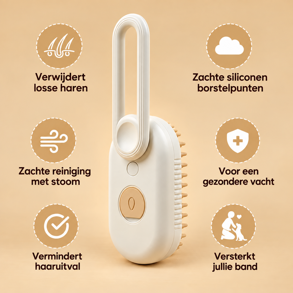 VachtCare™ | Elektrische Stoomborstel voor Honden & Katten