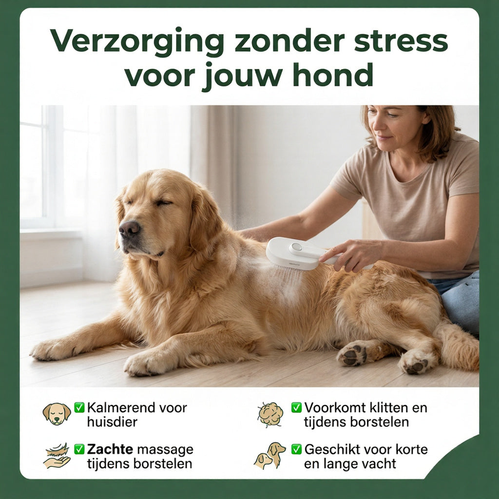 Dierenhome™ Professionele Vachtverzorgings Borstel