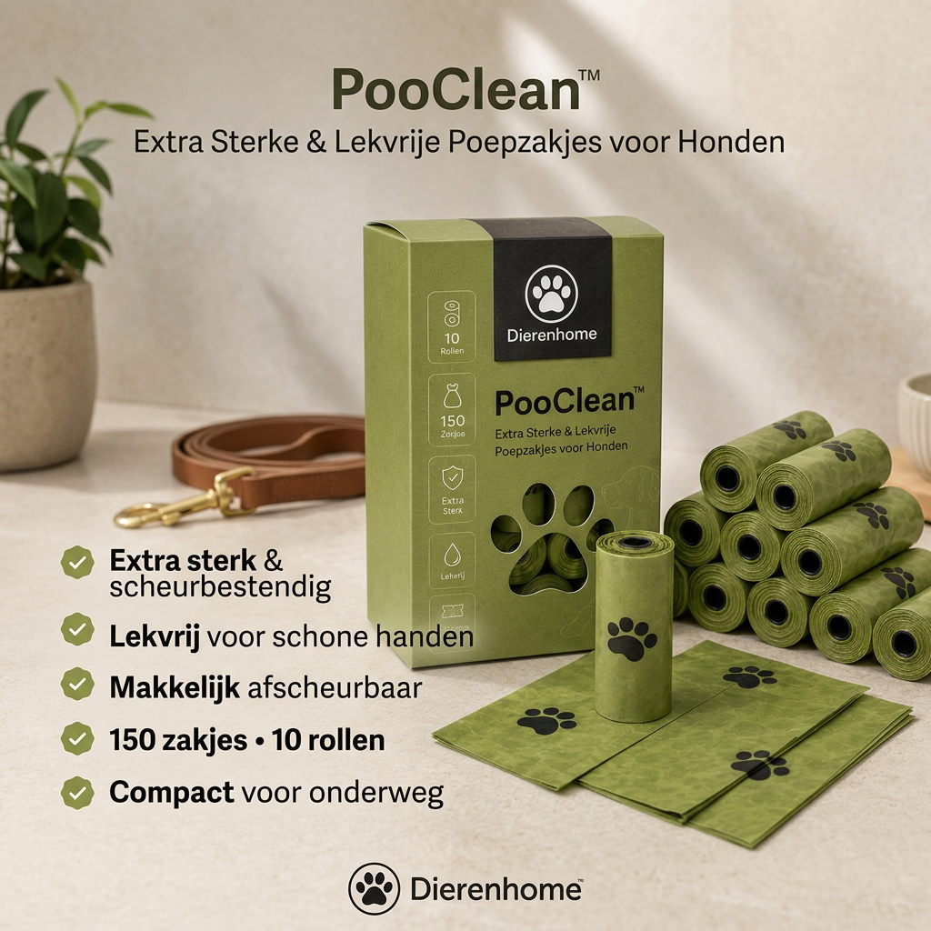 Dierenhome PooClean™ Biologisch Afbreekbare Poepzakjes (10 rollen / 150 zakjes)