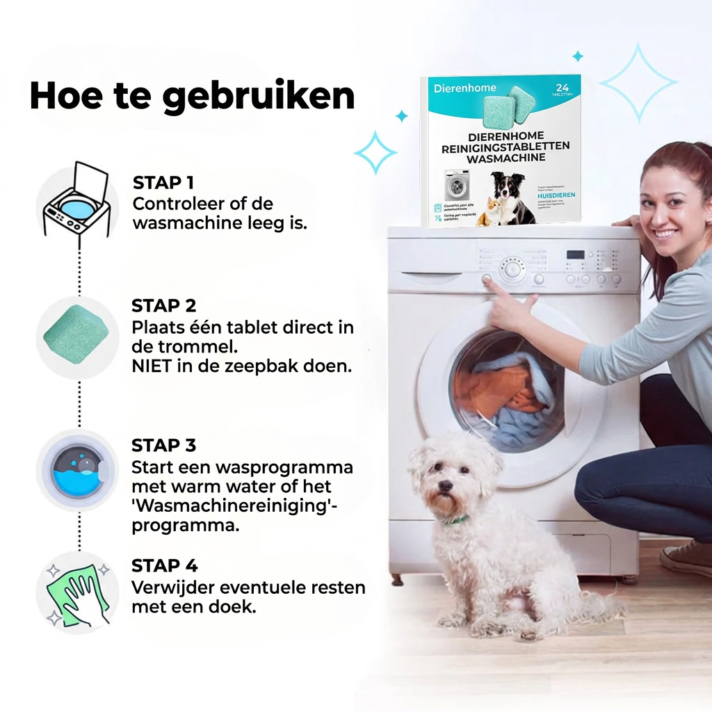 Dierenhome™ – Wasmachine Reinigingstabletten
