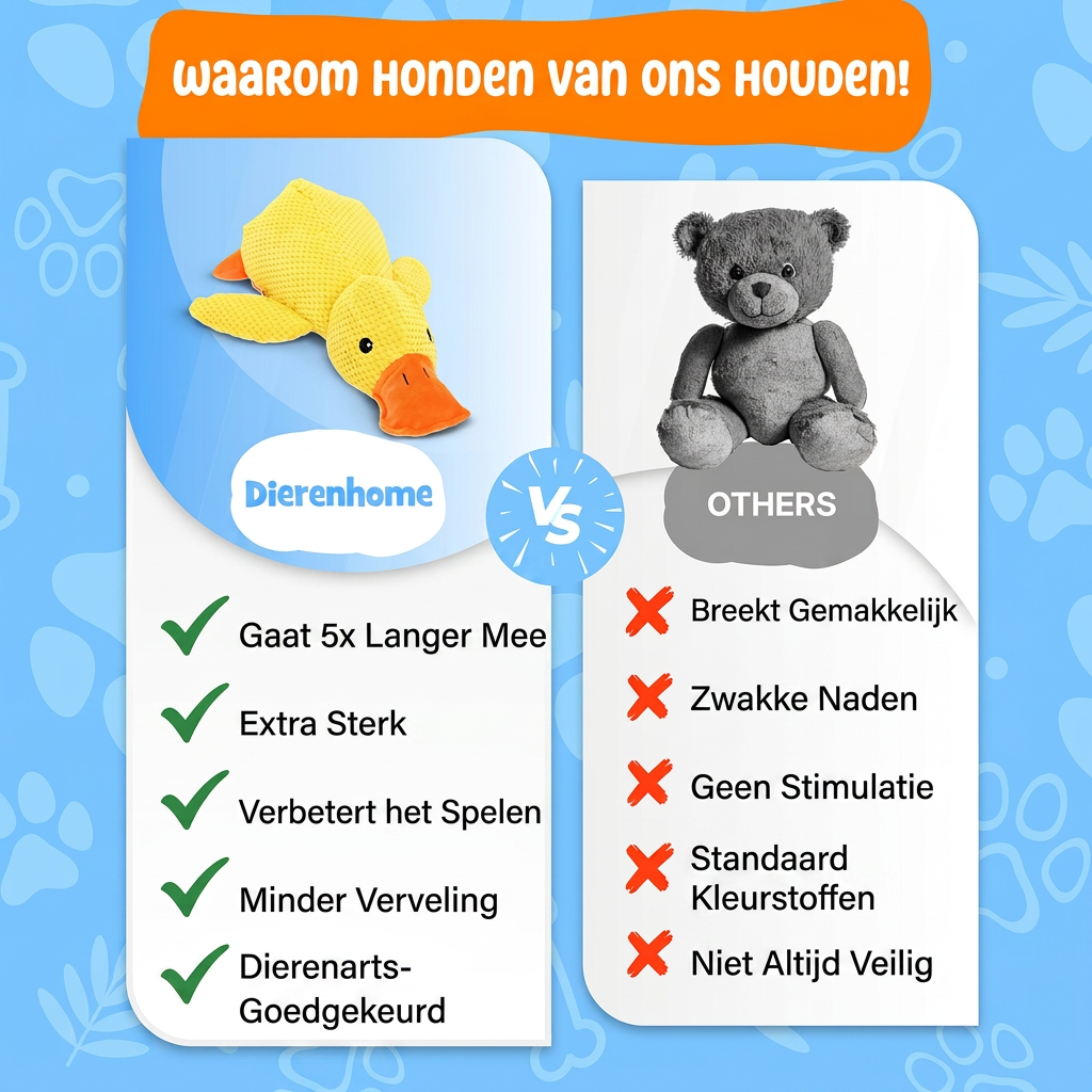 QuackBuddy™ | Kalmerende Eendenknuffel voor Honden