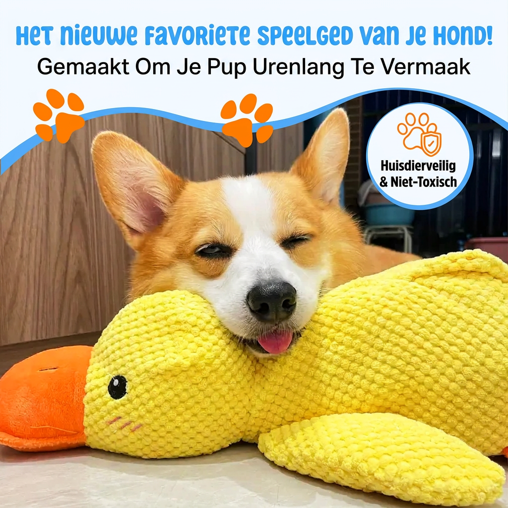 QuackBuddy™ | Kalmerende Eendenknuffel voor Honden