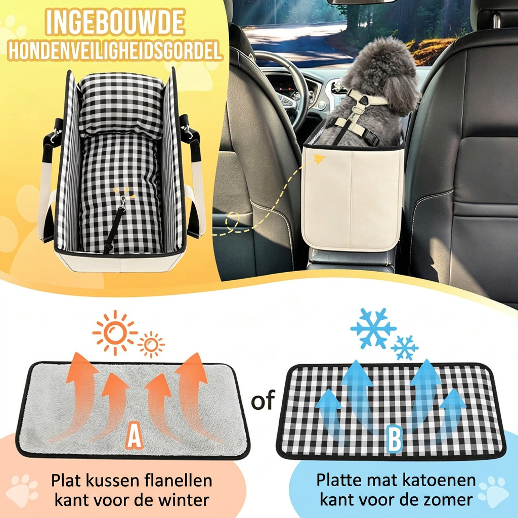 TravelNest™ | Comfortabele Autostoel voor Honden