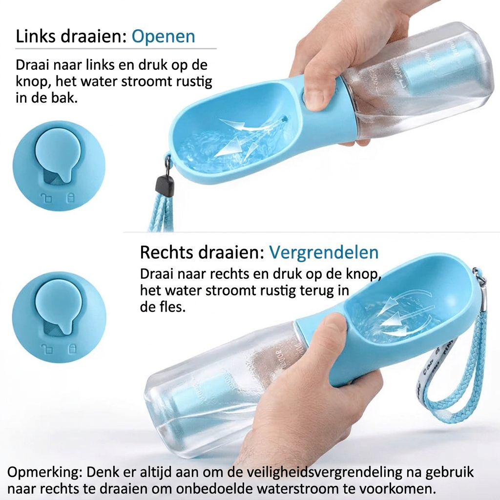 3-in-1 Draagbare Waterfles voor Honden